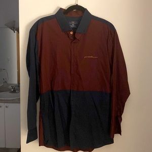 Portoblanco Shirt Dark blue and wine color